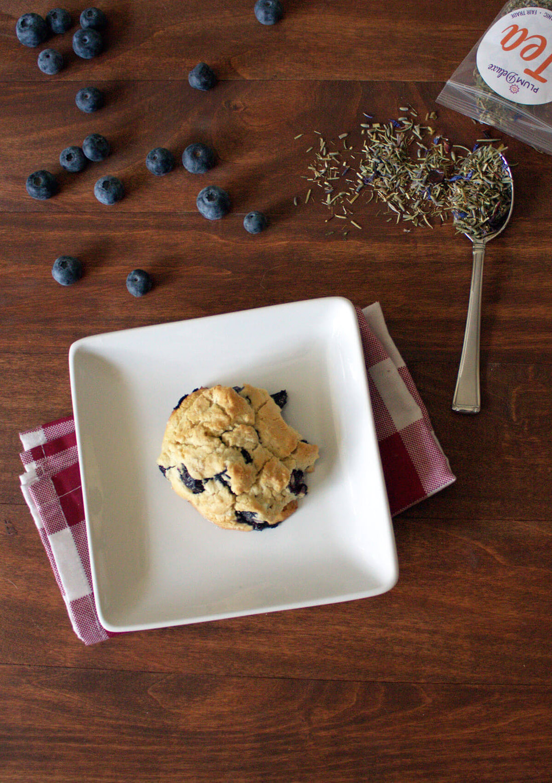 Gluten Free Blueberry + Rosemary Scones