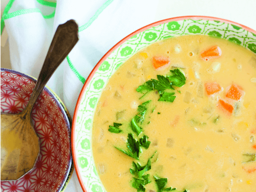 Cooking with Tea:  Chamomile Corn Chowder