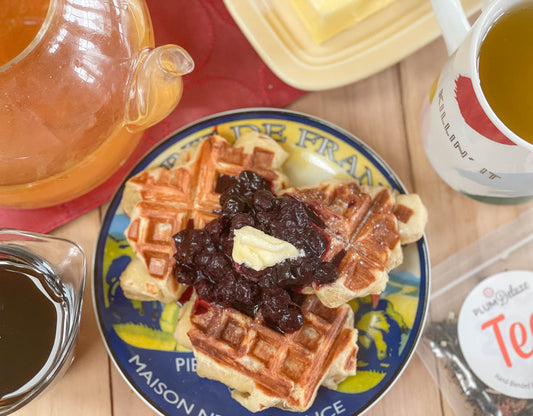 Croffle Recipe with Berry Compote (Croissant + Waffle)