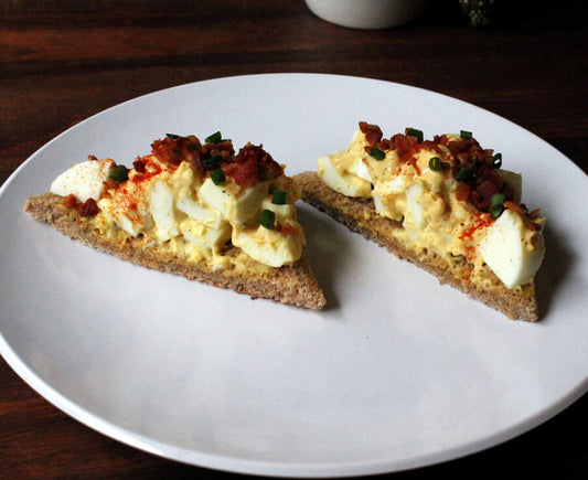 Devilish Egg Salad Tea Sandwiches