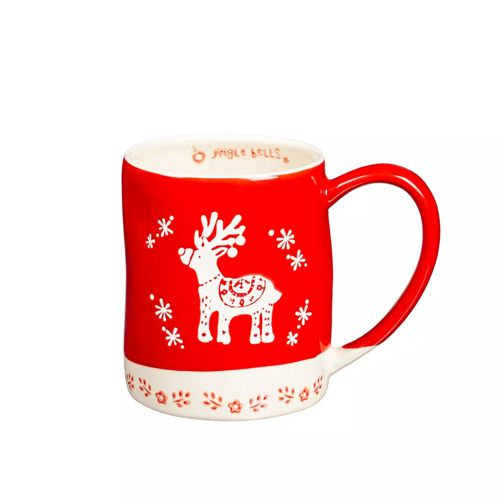 Jingle Bells Reindeer Mug (18 oz)