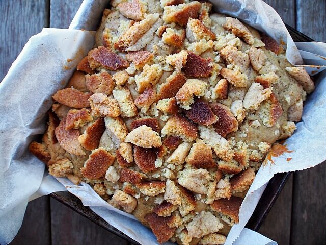 Buttermilk Coffee Cake with Snickerdoodle Crumble Topping