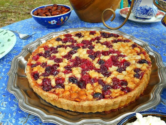 Take a Mini Afternoon Break with Tea and a Cranberry Macadamia Nut Tart