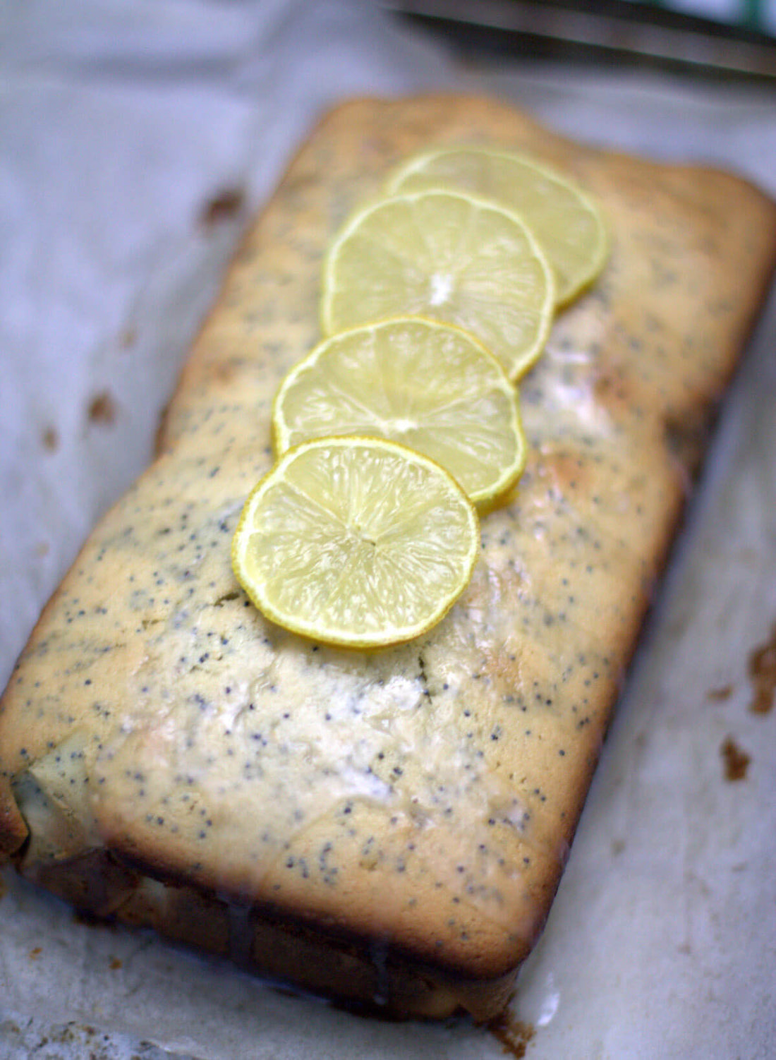 Glazed Lemon Poppy Seed Tea Bread