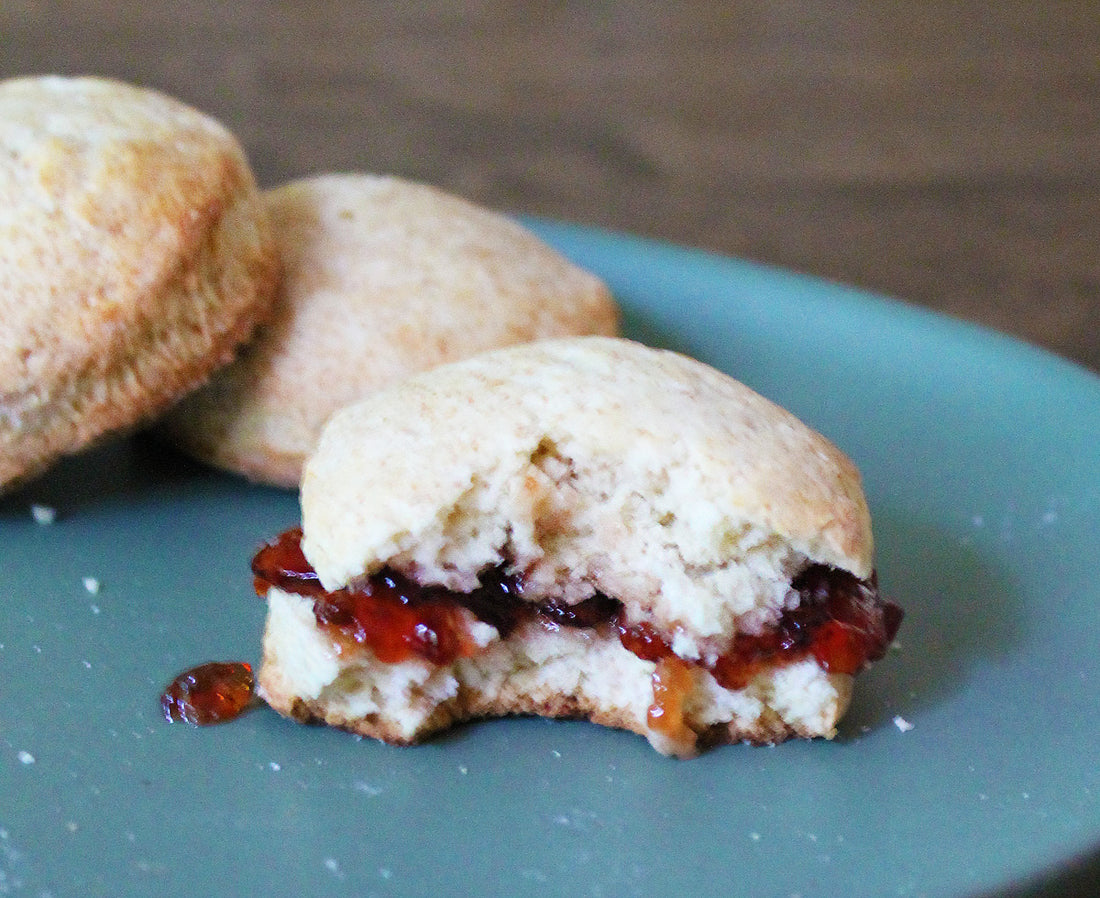 Simple Strawberry Jam Scones