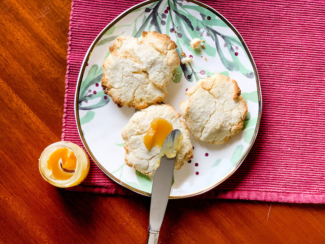 Paleo Coconut Flour Scone with Lemon Curd