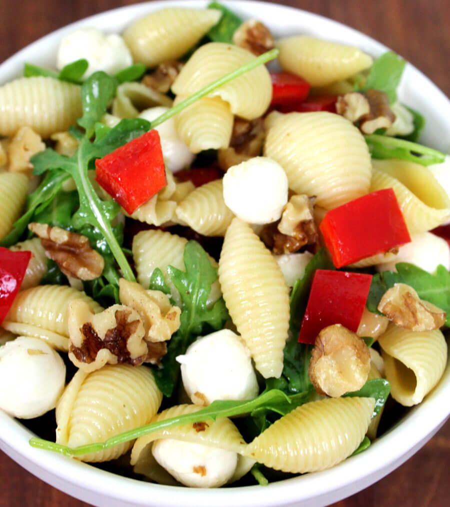 Arugula + Walnut Pasta Picnic Salad Recipe