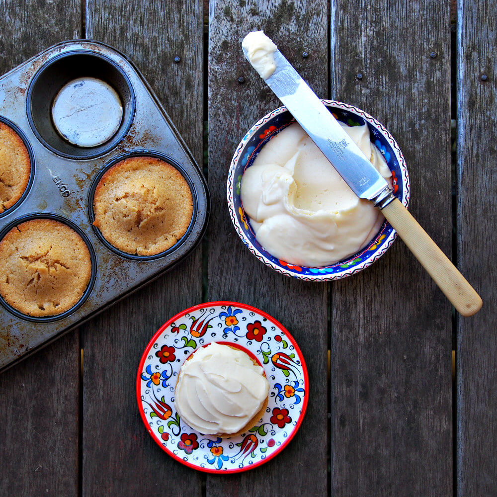 Gourmet Vanilla Cupcakes Recipe with Honey Buttercream Frosting
