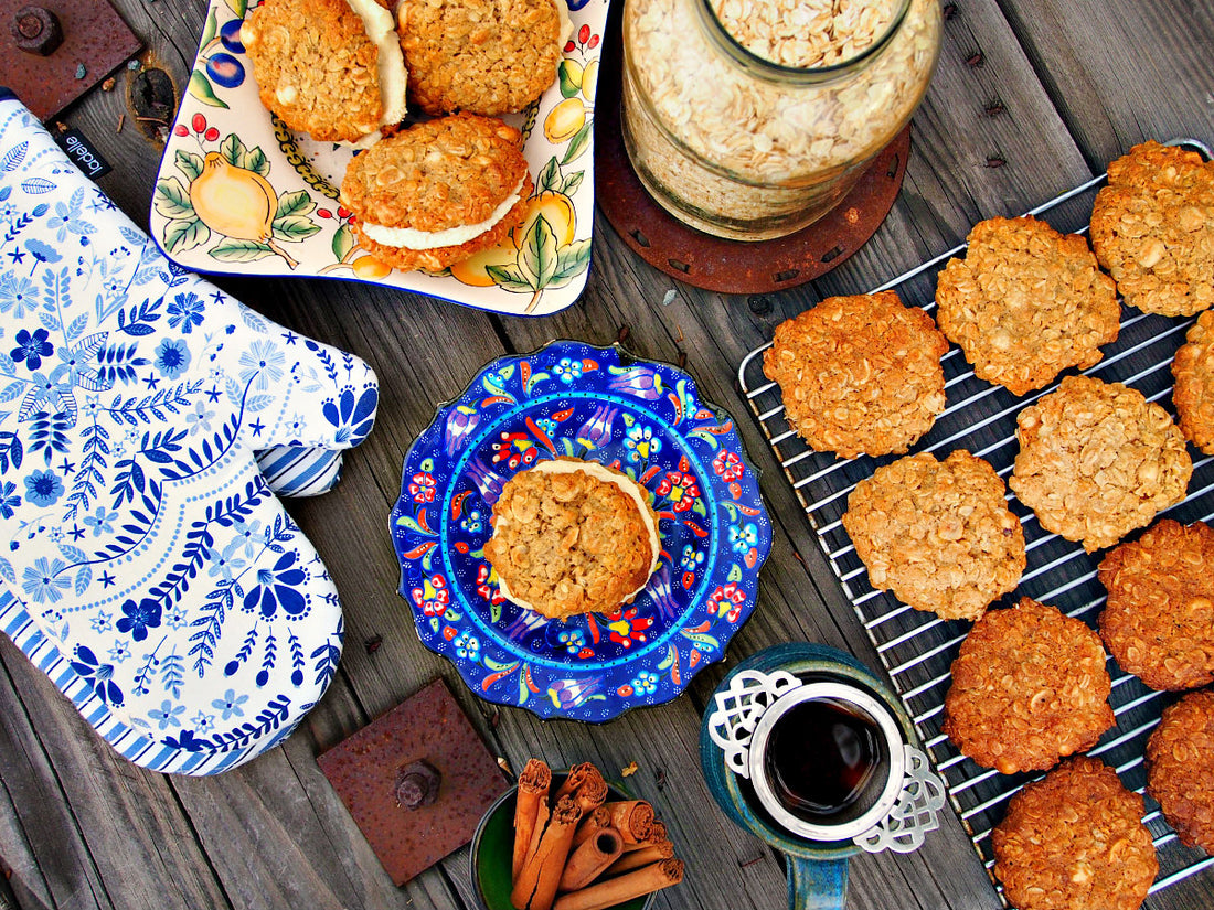 Oatmeal Hazelnut Cookies with Earl Grey Buttercream