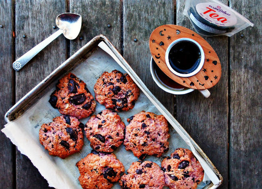 Dark Chocolate & Sour Cherry Scone Cookies