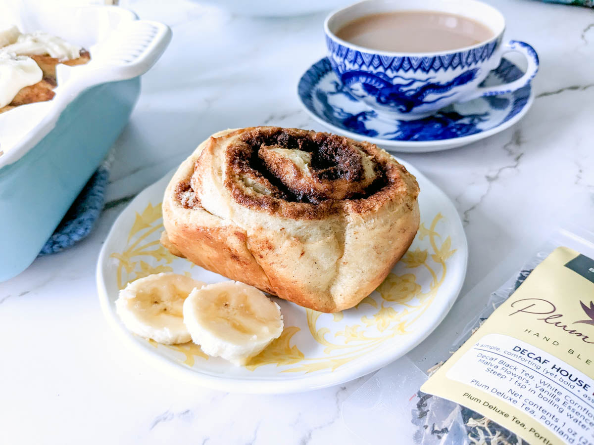 Banana Bread Cinnamon Rolls Plum Deluxe Tea