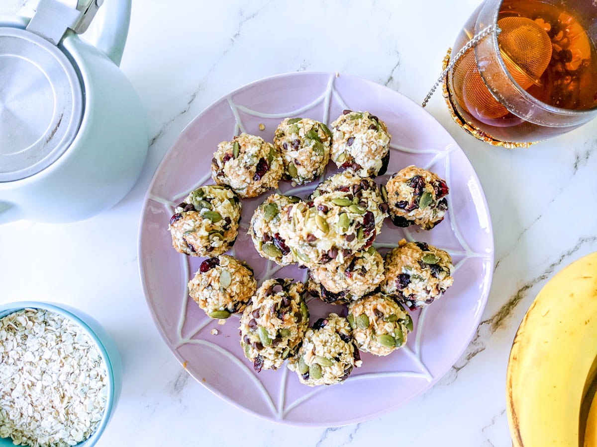 Quick and Easy Banana Energy Bites Plum Deluxe Tea