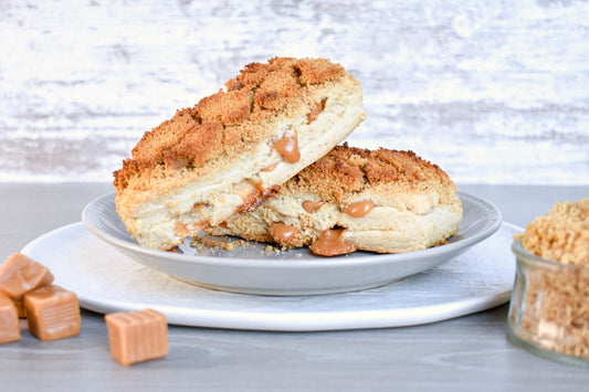 One sweet and adored syrup, one coveted and loved spread, and a dessert that always leaves you wanting more. This maple butter scone recipe with a graham cracker streusel is worth its weight in gold.