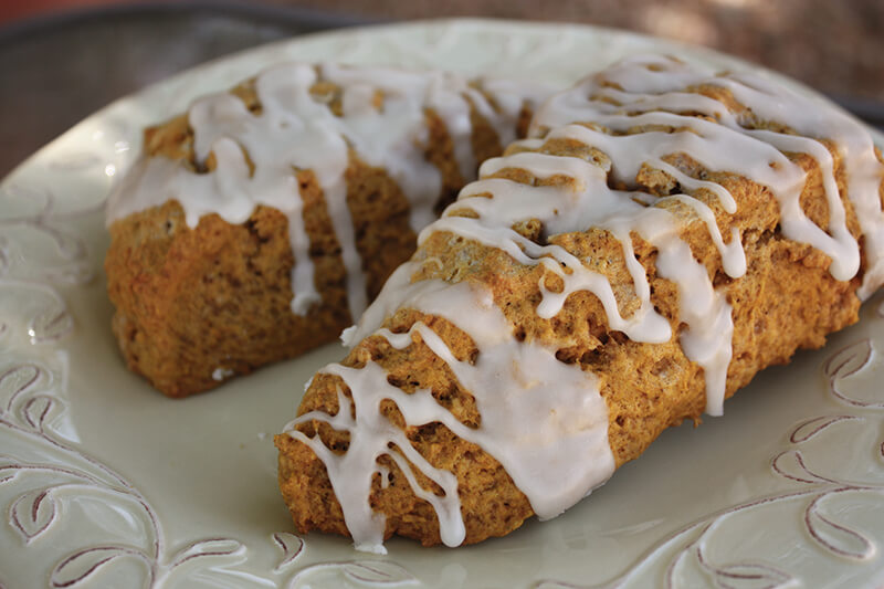 Pumpkin Scones with Spiked Orange-Pumpkin Iced Tea