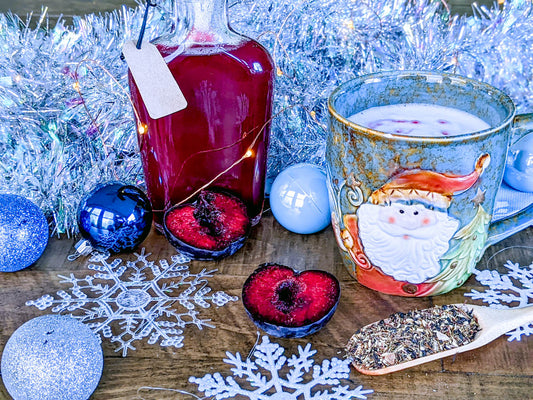 The holidays are here, and what better way to celebrate than a creamy tea latte creation made with our very own Sugar Plum tea. This tea is sweet, fruity, and spiced and perfect for the holiday season.