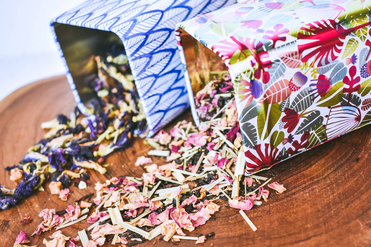 Decorative Tea Tins for Loose Leaf Tea Plum Deluxe Tea