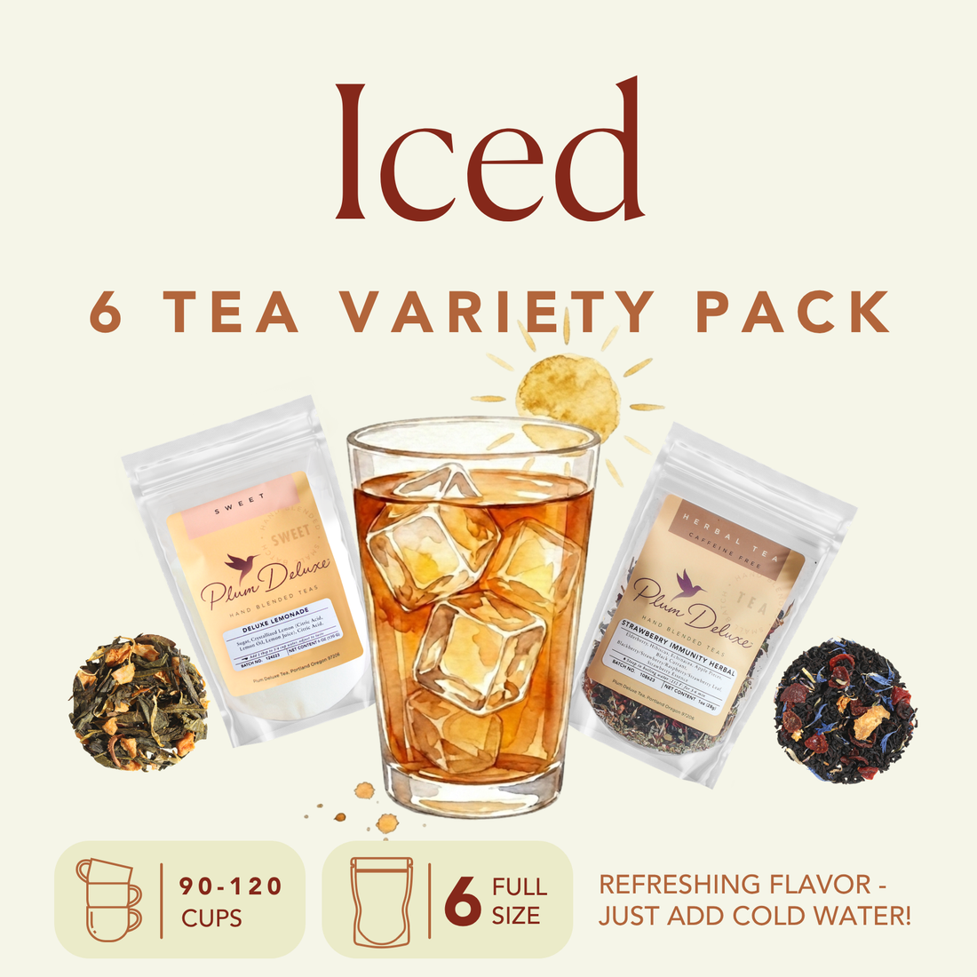 Iced Tea Variety Pack [6-Pack Variety of Flavors] – Plum Deluxe Tea