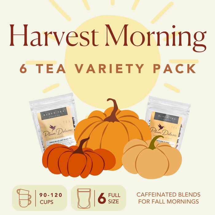 Harvest Morning Tea Variety Pack [6 Full Size Teas] (Caffeinated)