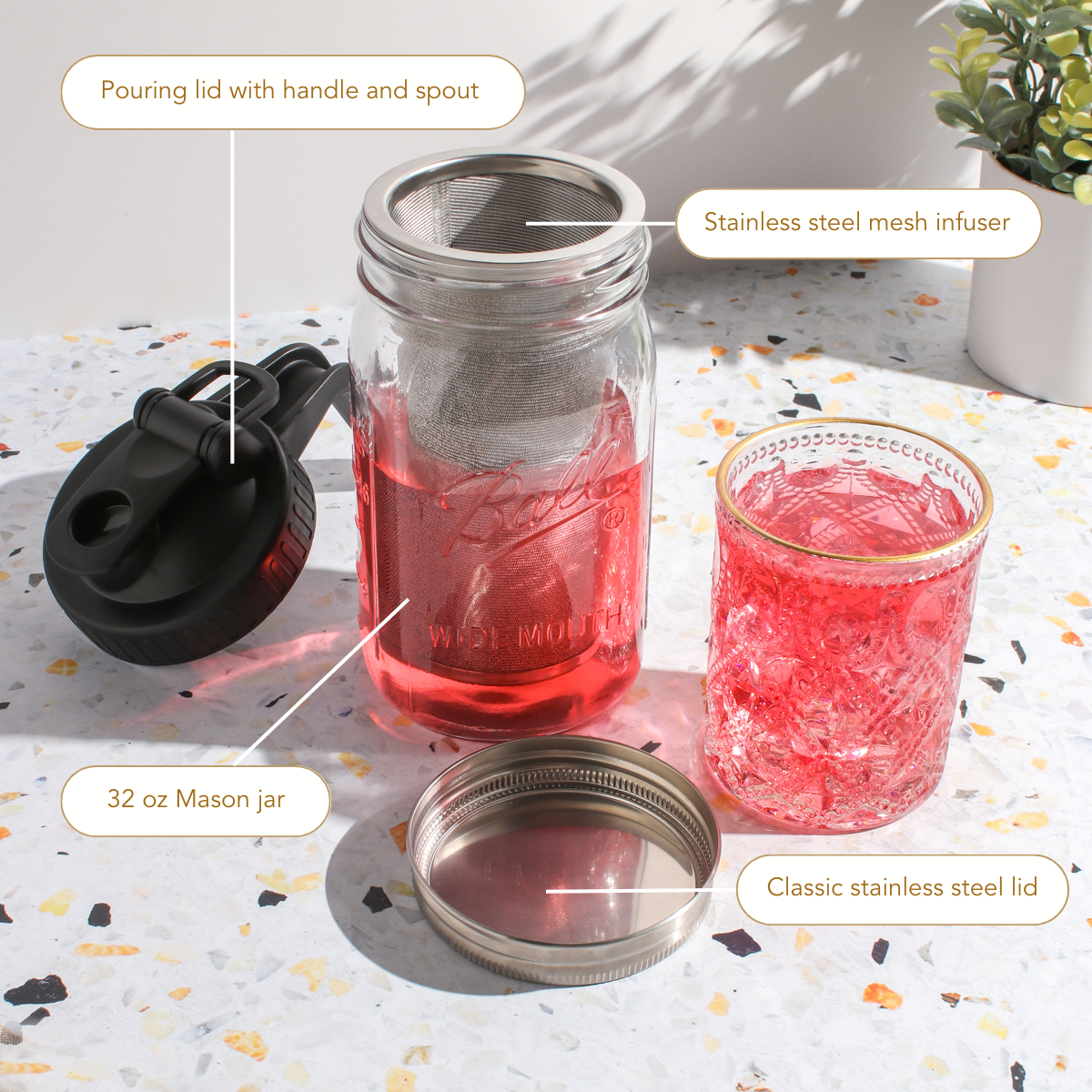 Cold Brew/Tea Infuser Lid