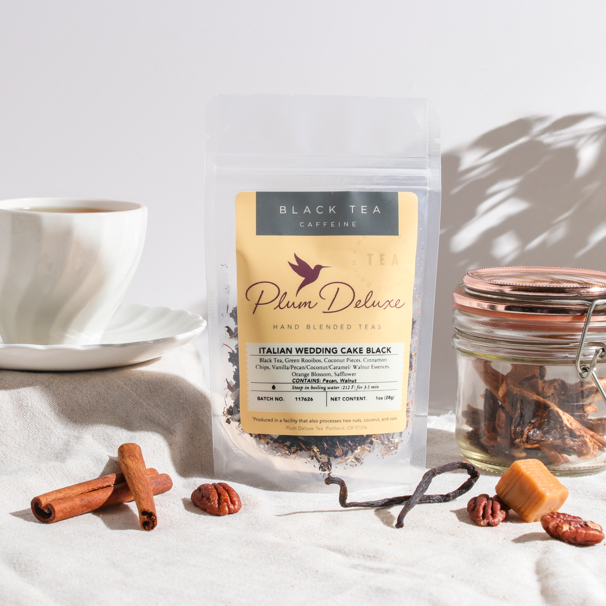 Italian Wedding Cake Blend Dessert Black Tea (Caramel - Coconut - Pecan)