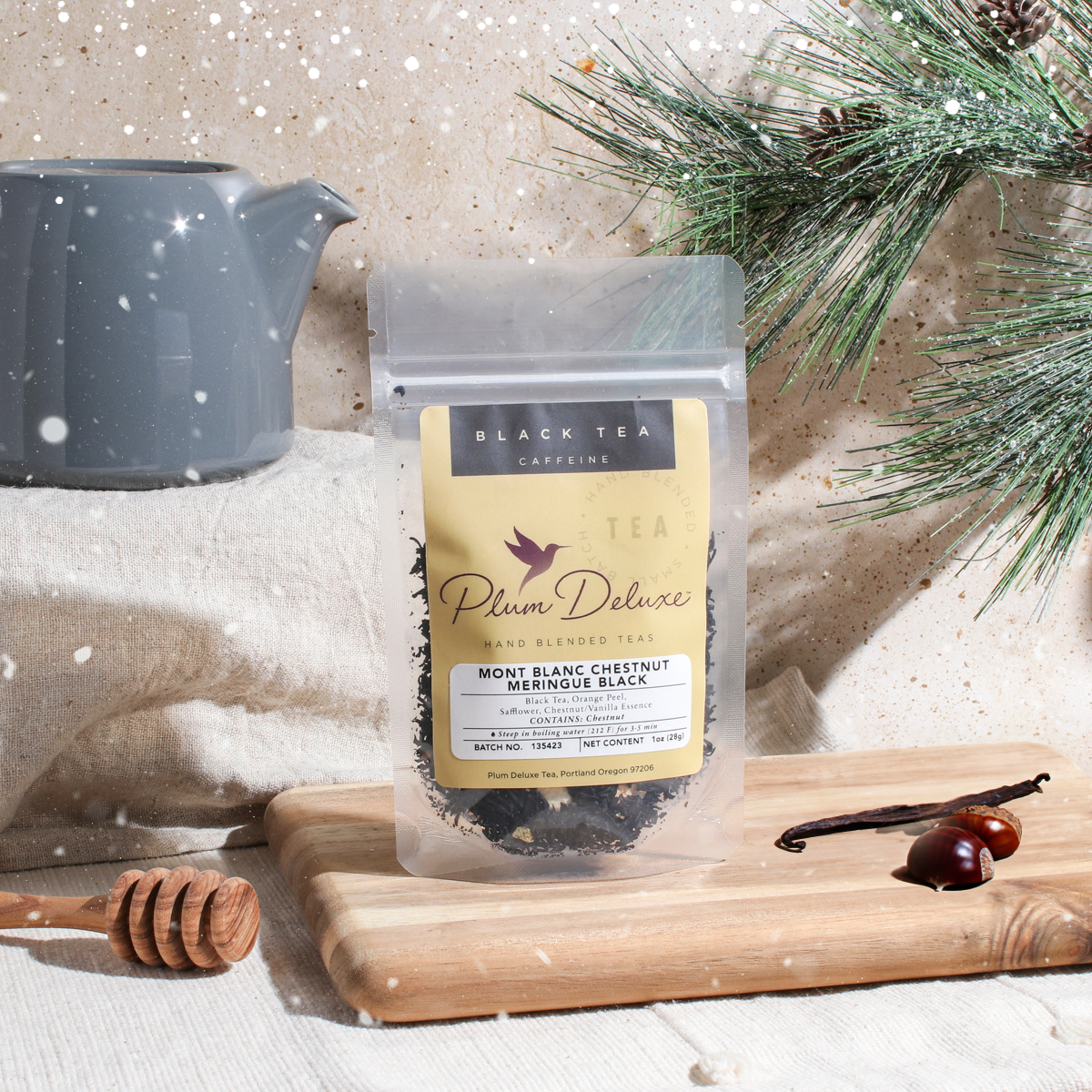 Deblance Tea Mont Blanc Black Tea (Chestnut Meringue) – Plum Deluxe Tea