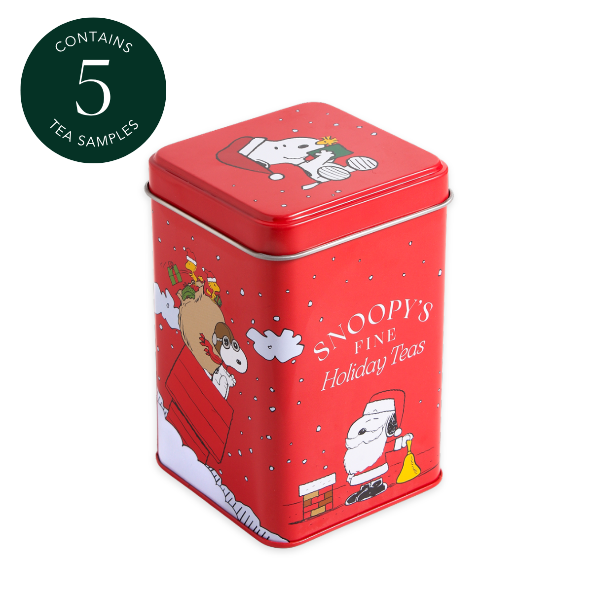Snoopy’s Fine Holiday Teas Gift Tin (Tin + 5 Sample Flavors)