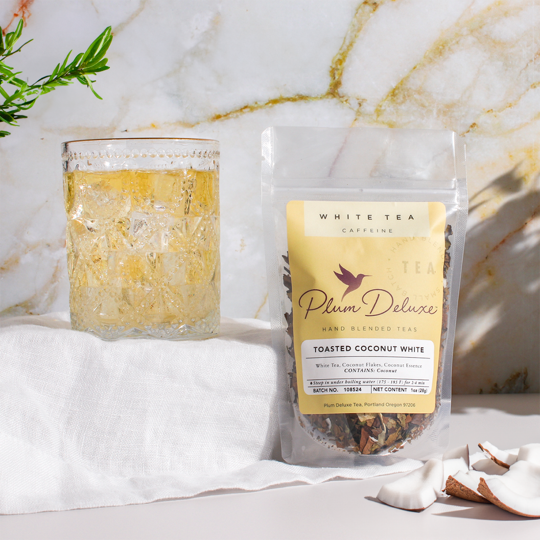 Toasted Tea Toasted Coconut White Tea – Plum Deluxe Tea