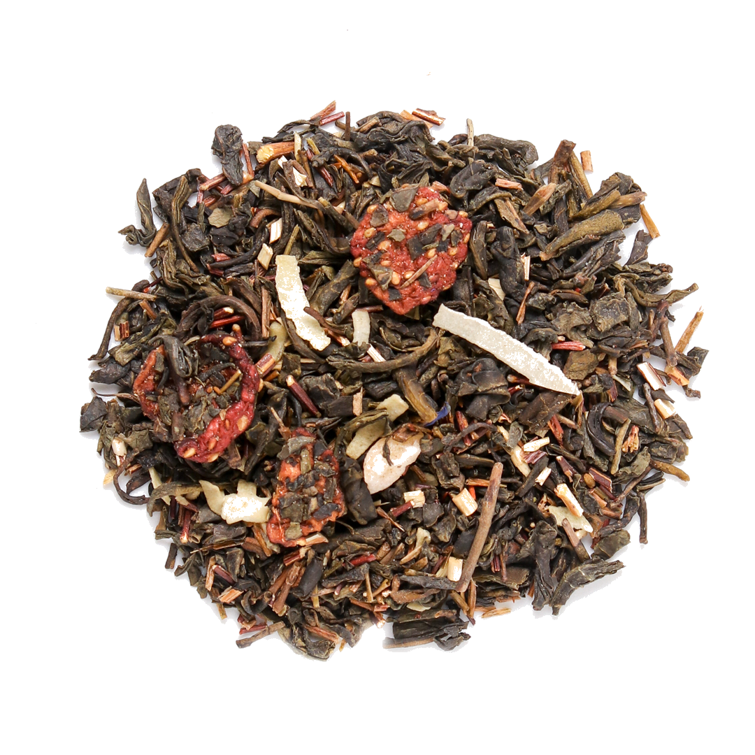 Tropical Vacation Green Tea (Strawberry - Coconut - Pineapple)