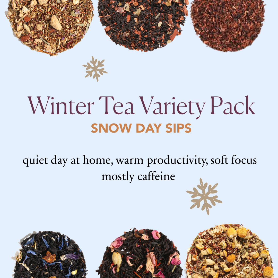Snow Day Sips Winter Tea Variety Pack [6-Pack of Flavors]