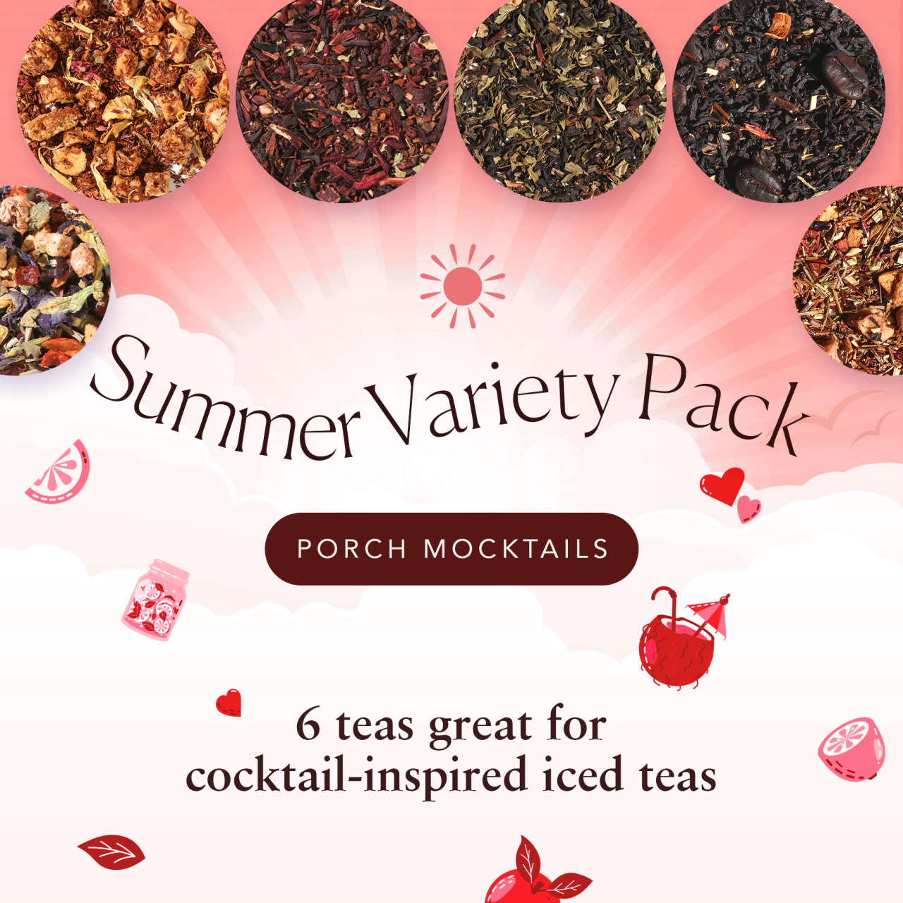 Summer Iced Tea Variety Pack [6-Pack Variety of Flavors]