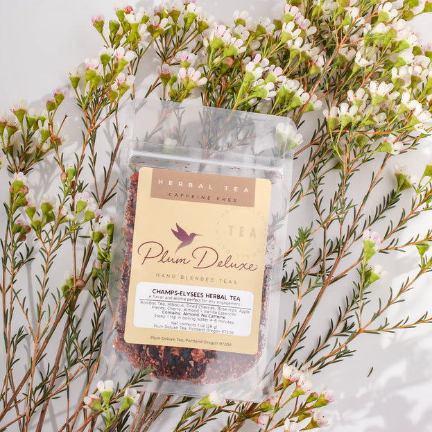 Champs-Élysées Herbal Tea (Tart Cherry-Almond) – Plum Deluxe Tea