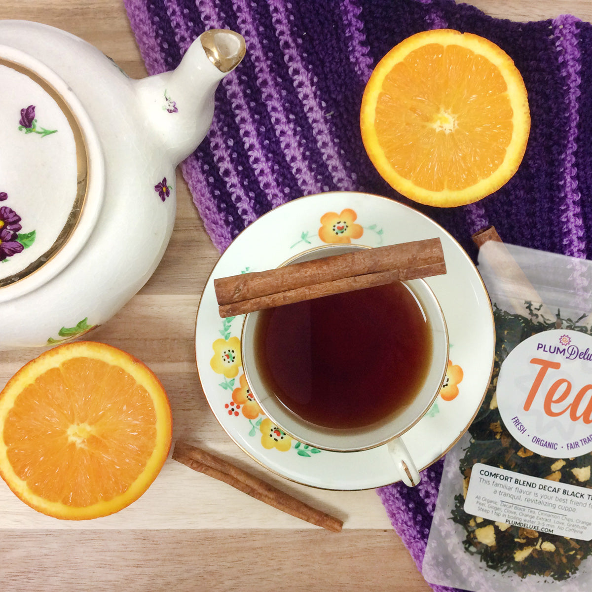 Orange Spice Decaf Black Tea | Plum Deluxe – Plum Deluxe Tea