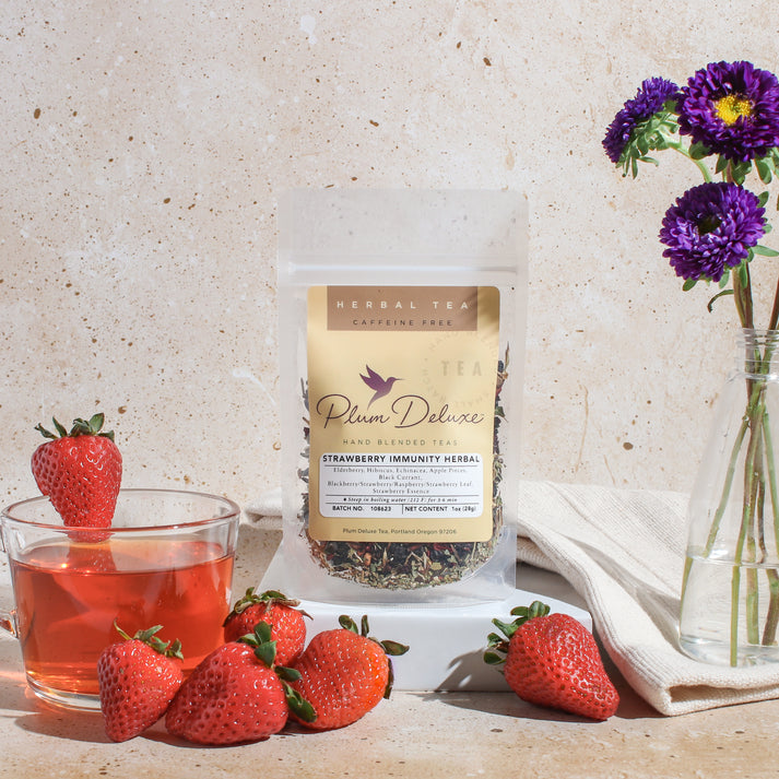 Strawberry Herbal Tea | Echinacea & Elderberry Immunity Tea – Plum ...