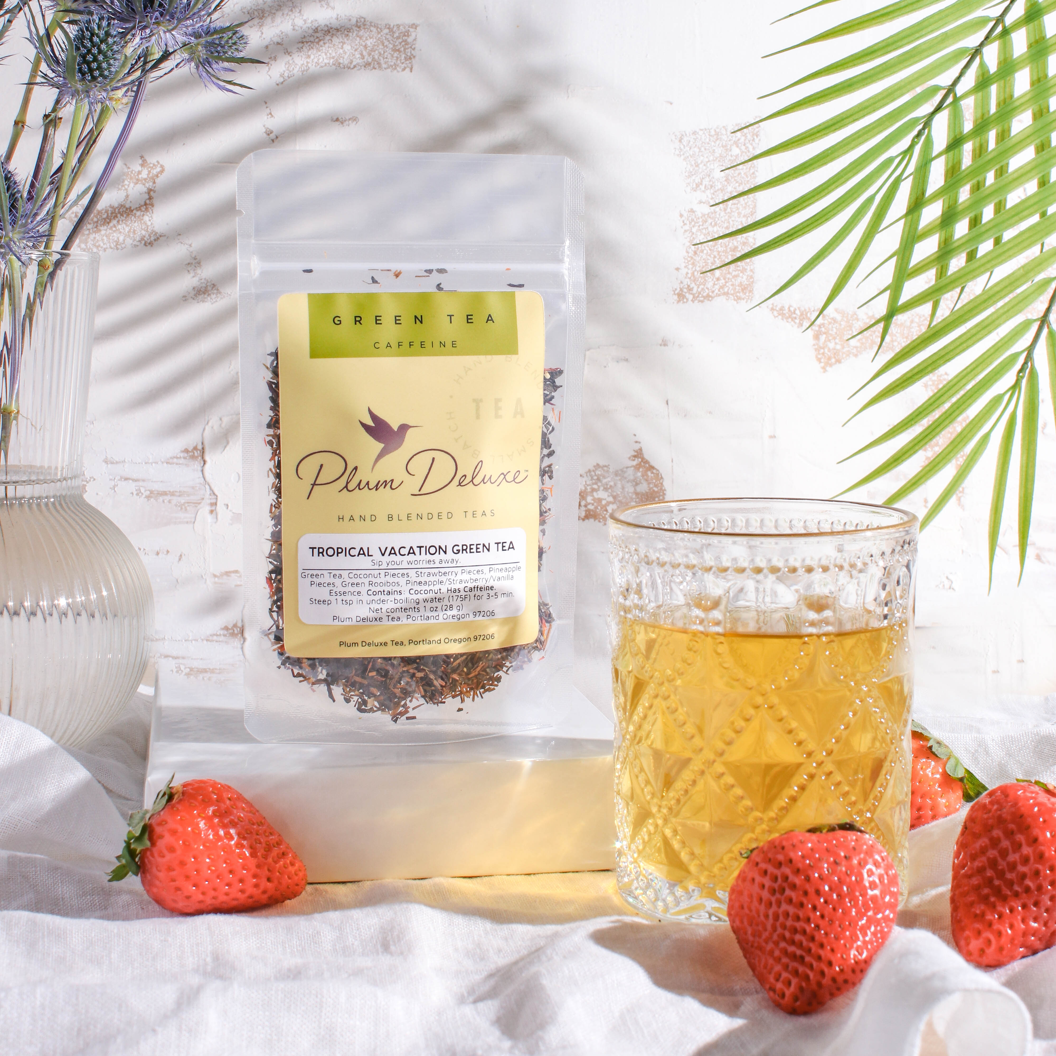 Tropical Vacation Green Tea (Strawberry - Coconut - Pineapple)