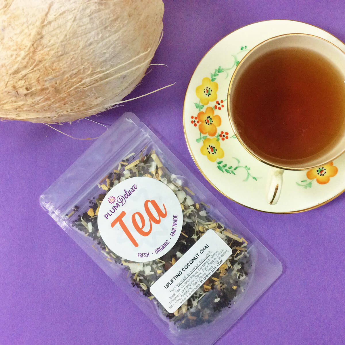 Coconut Tree Tea Coconut Chai Tea | Coconut Chai Black Tea | Plum Deluxe – Plum Deluxe Tea