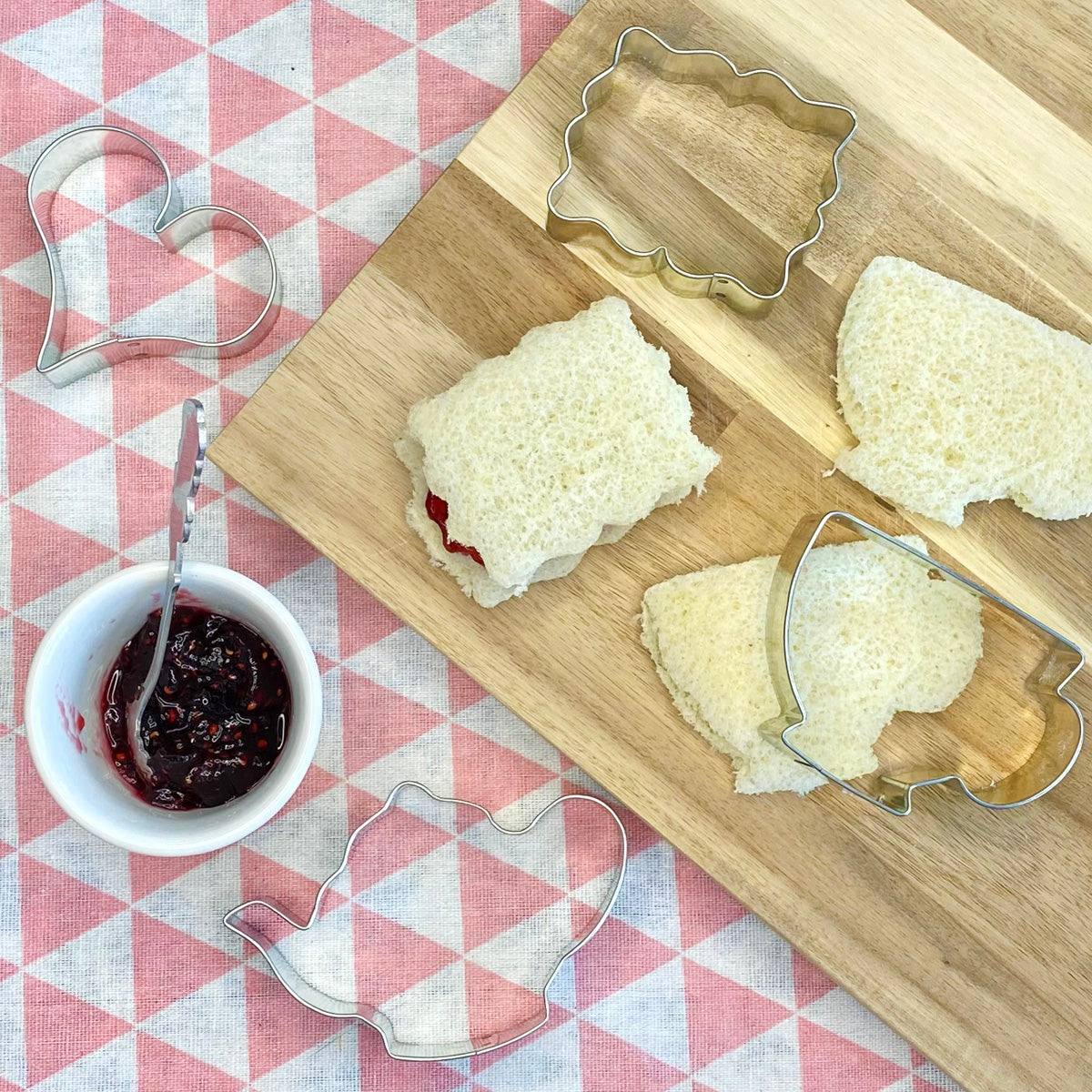 cookie cutter sandwiches square